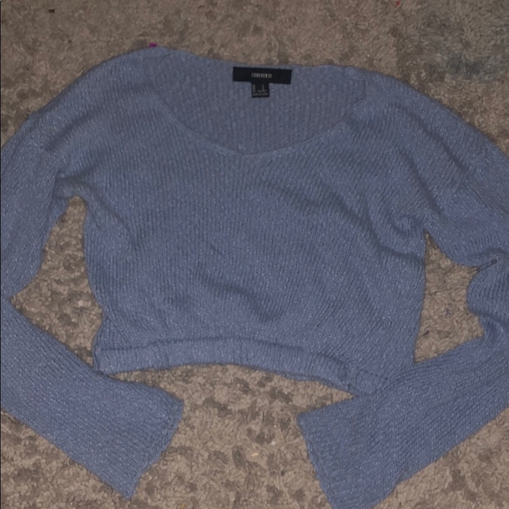 Blue Crop Top